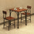 GY60 Industrial Wooden and Iron Dining Set, Creative Water Pipe Table, , Rustic Dining Furniture