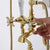 Bathroom Bathtub Faucet Set Floor Decked Gold Total Brass Classical American Style Shower Faucet Set Top High Quality