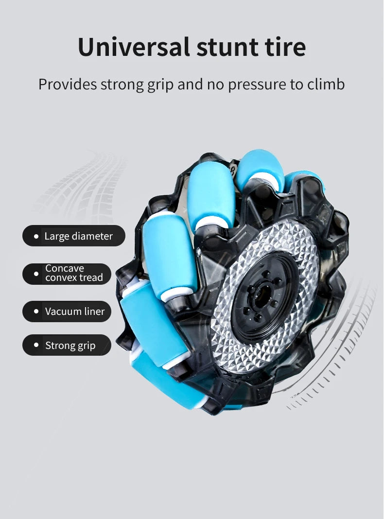 4WD stunt remote control car LED lights watch induction twist music 360° rotation off-road climbing children's toys Holiday gift
