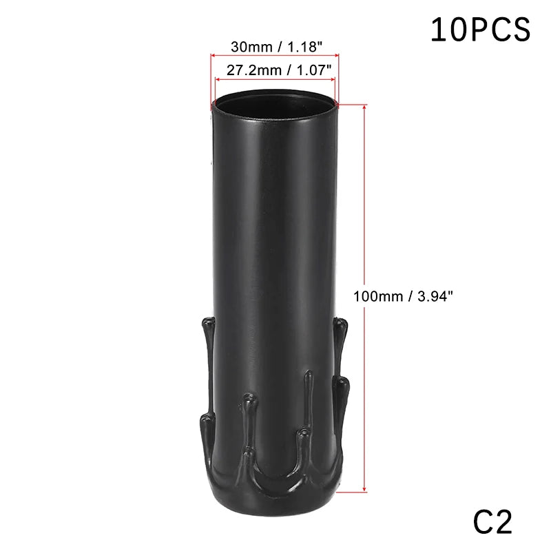 10pcs Candle Light Socket Covers E14 Candle Covers Sleeves Flame Retardant Vintage Style for Hotel Dining Room for Chandelier