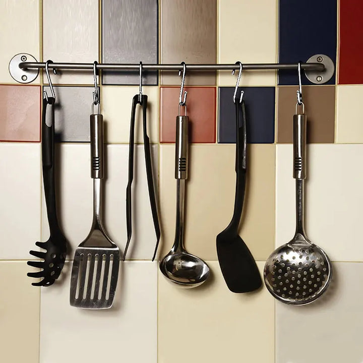 5/10Pcs Stainless Steel S-Shape Hook Multi-function Railing Hanger Clasp Holder Bedroom Kitchen Bathroom Hanging Storage Tools