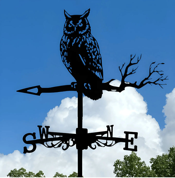 Owl Vane, Simulation Art, Home Decoration, Garden Outdoor Roof Vane, Simulation Animal, Garden Farm Sign Display, New, Iron Art