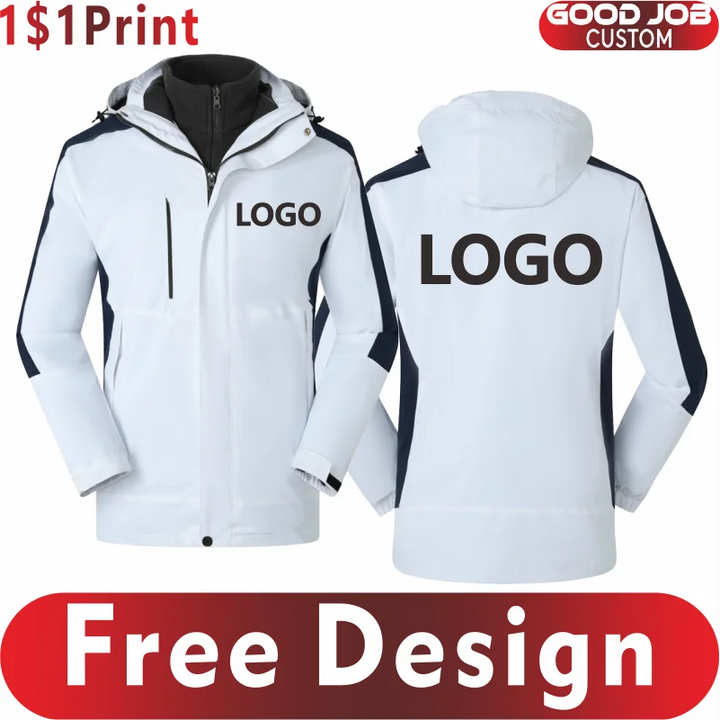 Outdoor Windproof Waterproof Warm Jacket Custom Logo Company Team Casual Hoodie Print Design High Quality Sweatshirt Embroidery