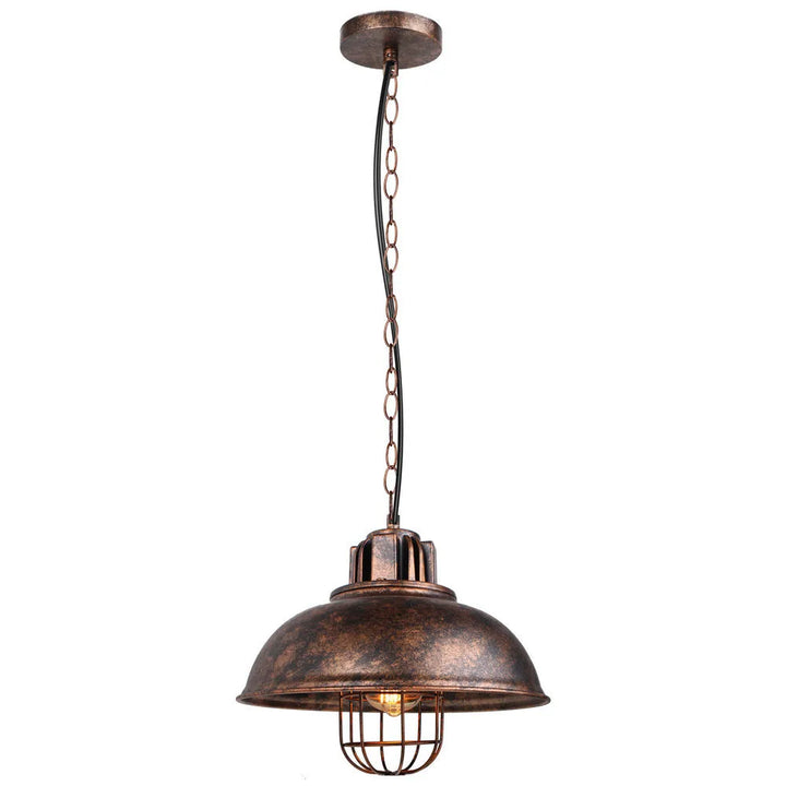 Vintage Bronze Black Metal Hanging Lamp Shade Edison Pendant Light Industrial Lamp
