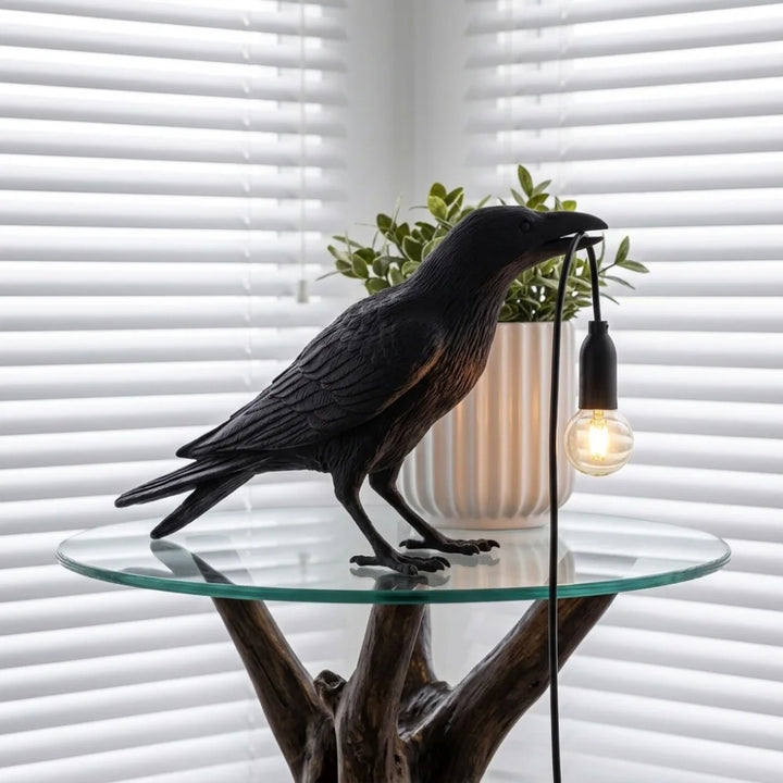 Resin Bird Table Lamp Creative Resin Animal Design Bedroom Bedside
