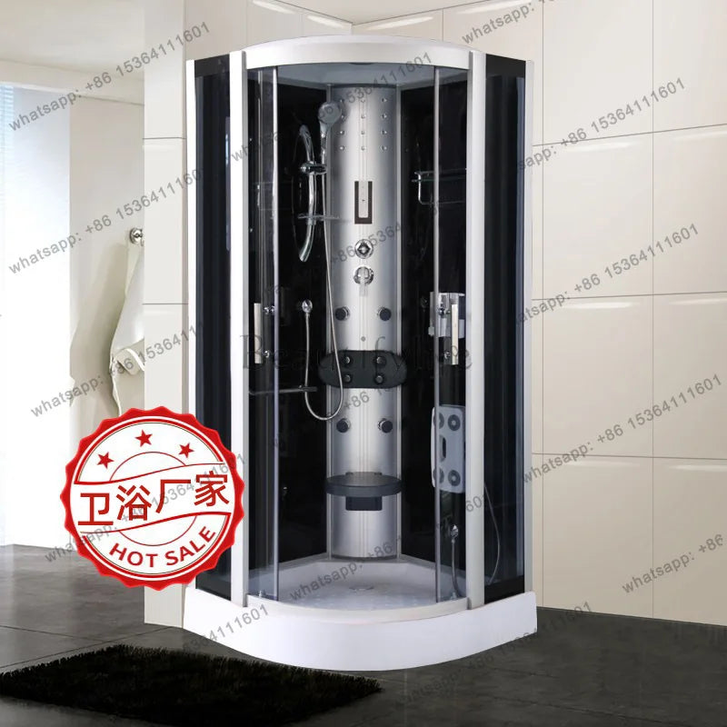 Manufacturers supply multi-functional integral shower room dry and wet separation bathroom tempered glass