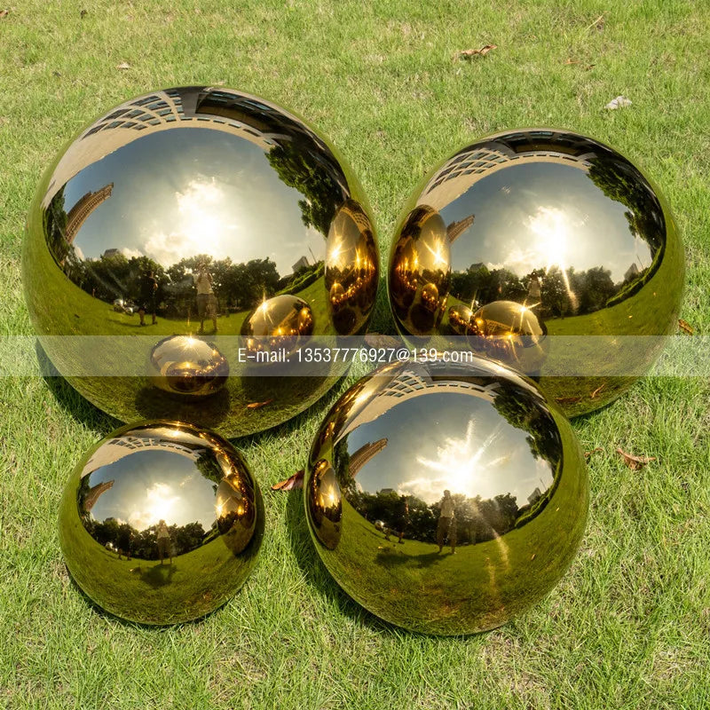 Stainless steel garden gold decorative hollow ball D63mm-550mm seamless boutique ball hanging ornaments ball