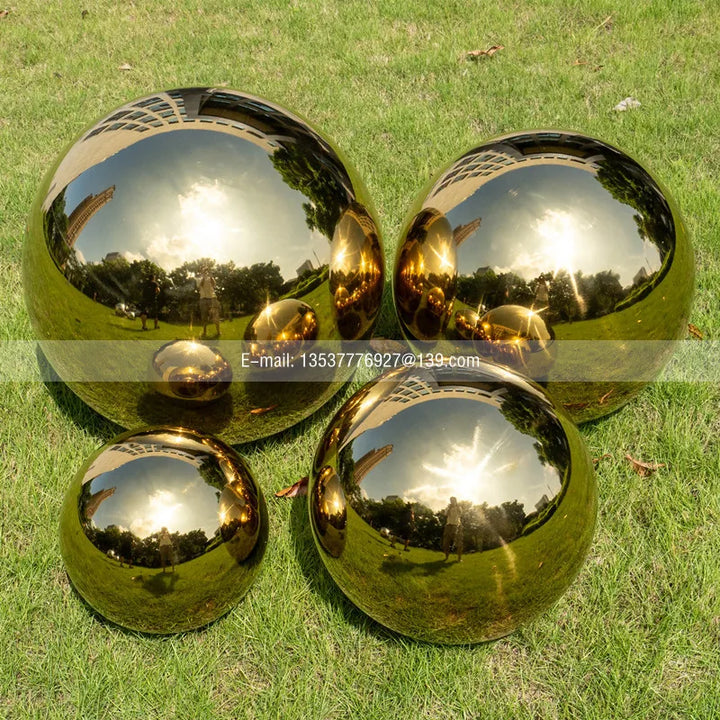 Stainless steel garden gold decorative hollow ball D63mm-550mm seamless boutique ball hanging ornaments ball