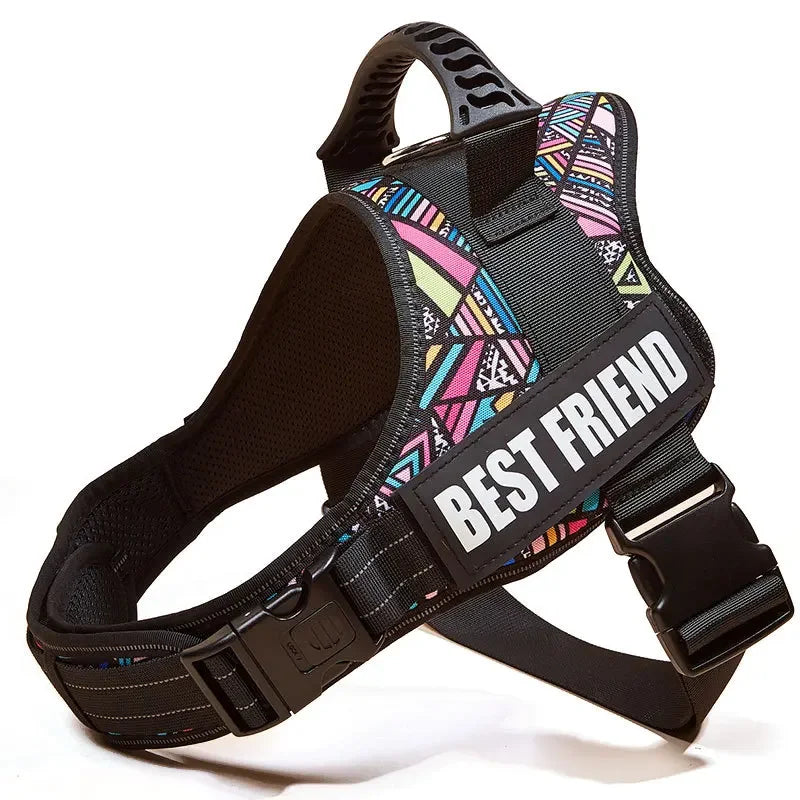 Personalised No Pull Dog Harness with Custom Name and Phone Number Heavy Duty Pet Vest To Prevent Tugging Pulling Choking