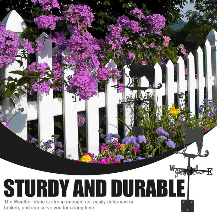Wind Vane Border Collie Direction Indicator Weathervane Decorative Outdoor Yard Ornament Blade