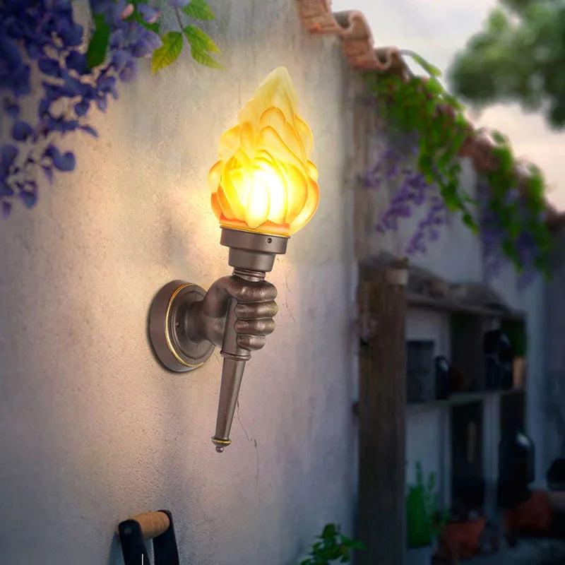 Outdoor Wall Torch Light Courtyard Hanging Light Indoor Coffee Restaurant Decoration Hand Light Creative Retro Ambient Lamps