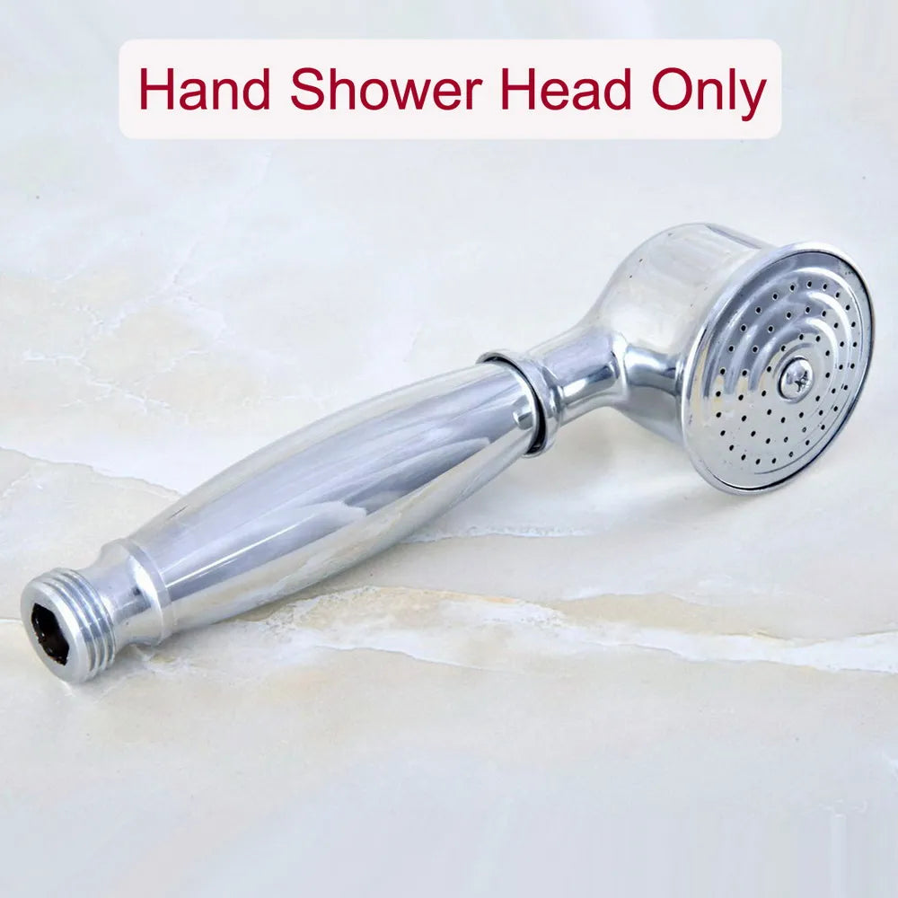 Wall Mounted Bathroom Accessaraies Polished Chrome Round Rain Shower Head Hand Held Shower Head & 1.5 m Hose Shower Set Nzh371