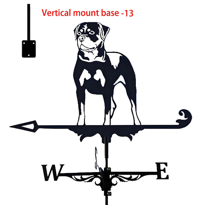 Weather Vane Metal Weathervanes Wind Direction Indicators, Metal Wind Vanes Signs for Roof Mount, Farmhouse Courtyard Decoration