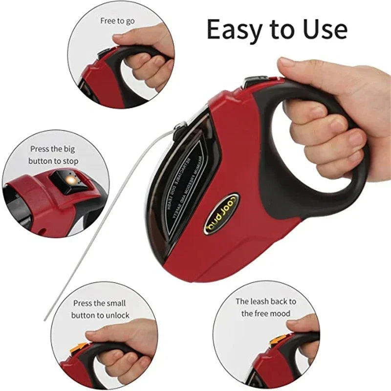 Luxury Retractable Dog Leash for Medium Dogs Puppy Chihuahua French Bulldog Pet Leashes Automatic Extending Leads