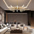 Modern Black Gold Dimming Pendant Light Nordic Creative LED Ceiling Chandeliers