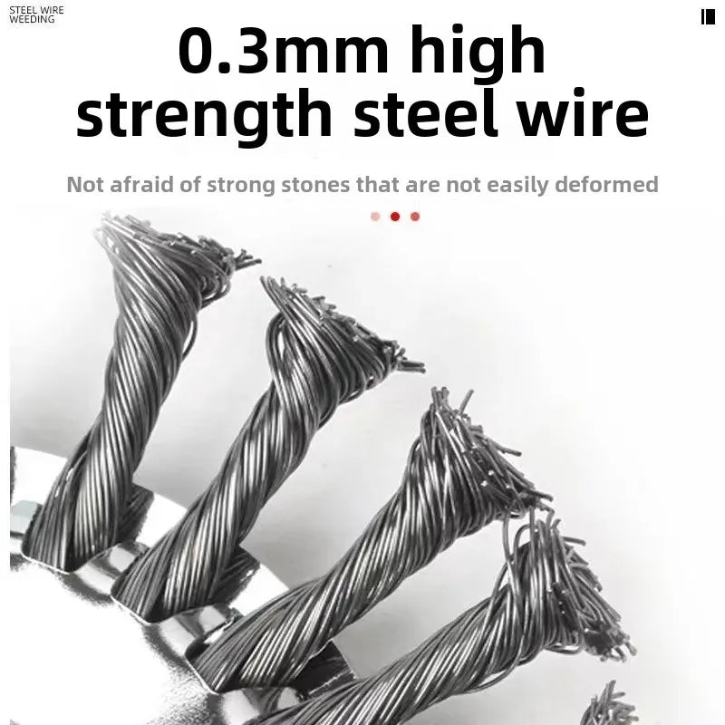 Universal Lawn Mowing Tool Steel Wire Rotary Blade Grass Cutter Garden Care Equipment Lawn Trimmer Accessory