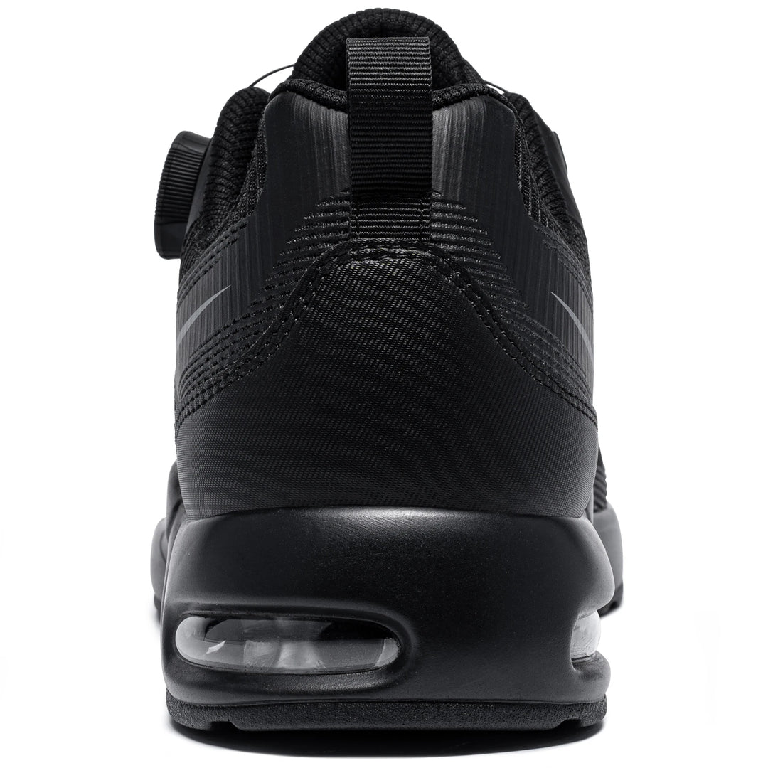 LARNMERN Men's Rotating button Steel Toe Shoes Air Cushioned Safety Shoes Comfortable Breathable To Wear Work Sports Shoes