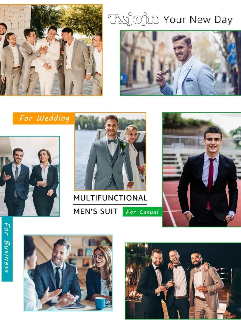 Classic Formal Men's Business Tuxedo 2 Pieces Blazer Pants Classy Blue Suit Set For Men Wedding Party Guest Outfit Customized