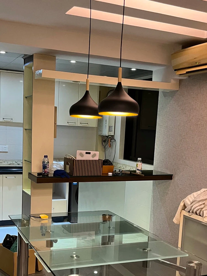 GEW Nordic Retro Industrial Black Ceiling Pendant Lamp E27 Restaurant Dining Table Bar Decorative Pendant Lighting Fixture