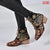 Women Luxury Silk Embroidered Lace Up  Ankle Boots Autumn/Winter