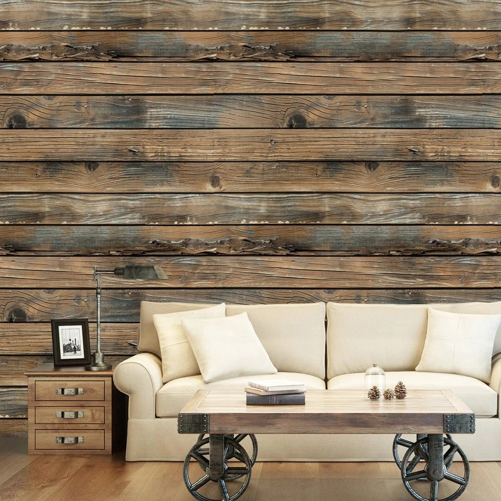 Wood Vinyl Wallpaper Roll Wood Grain Self Adhesive Wallpaper Kitchen Wardrobe Cabinet Furniture Contact Paper Renovation Door