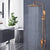 JIENI Luxury Rose Golden Shower Faucet Set Solid Brass Handle Bathroom Bathtub Mixer Rainfall Hand Shower & Spray Shower Facuet