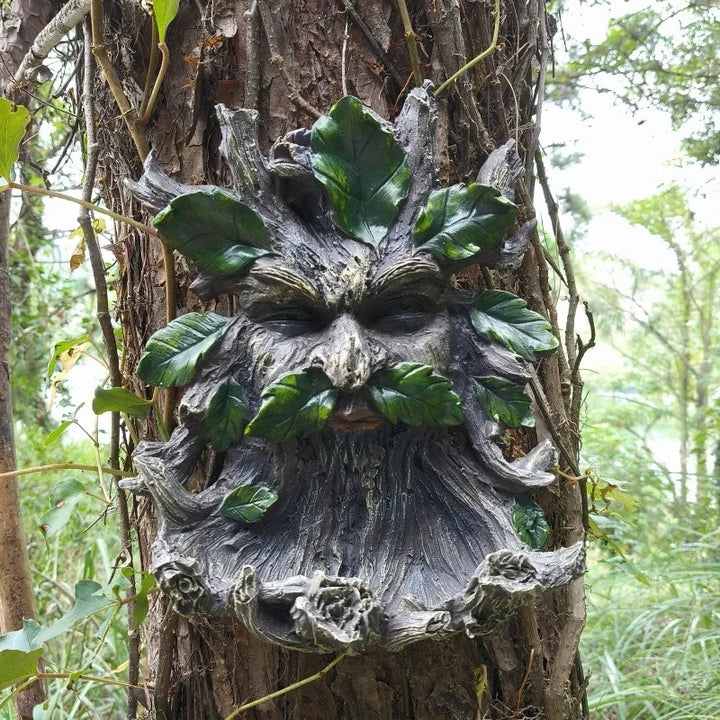 Big Face Tree Spirit Tree Monster Tree Demon Bird Feeder Resin Crafts Outdoor Courtyard Tree Decoration Pendant Garden Hanging