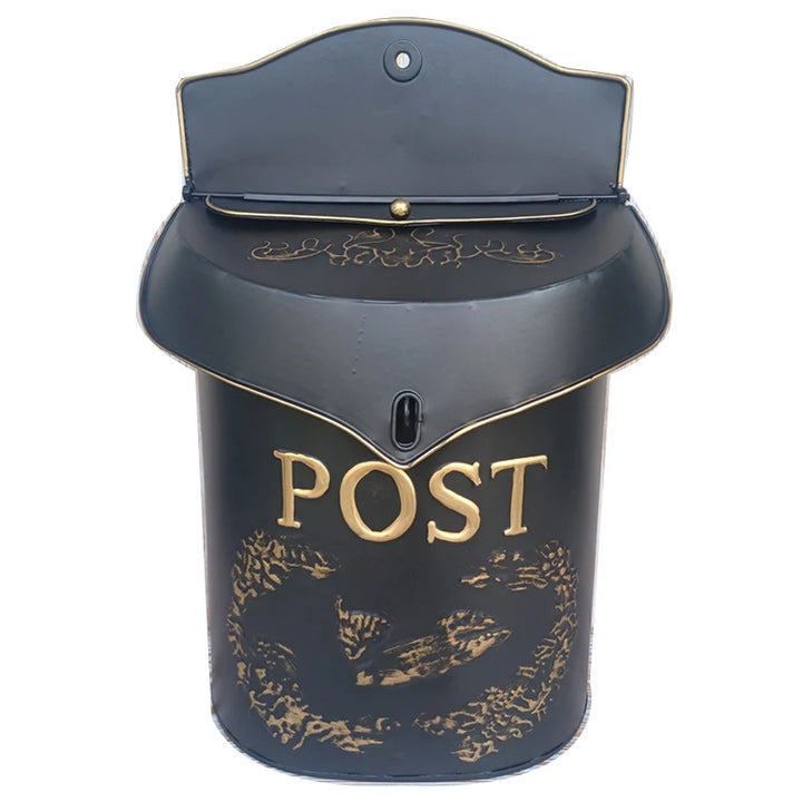 Vintage European Rural Pastoral Style Wall Mount Mailbox Farmhouse Post Creative Newspaper Letter Box Waterproof Garden Decor