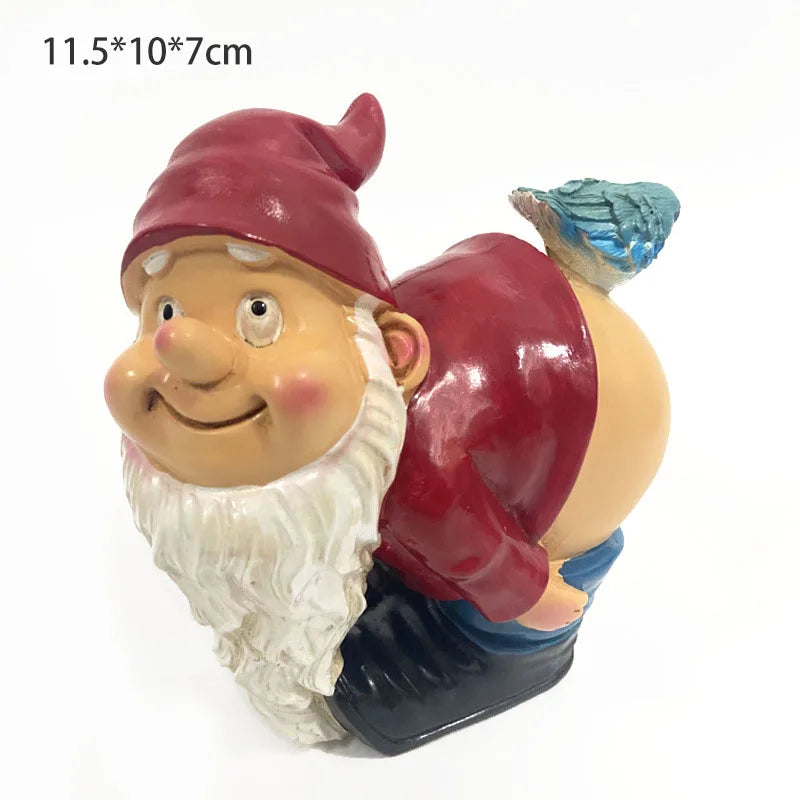 1 piece of Christmas decoration, home garden decoration, dwarf figurine, resin crafts, white bearded old man, Christmas gift