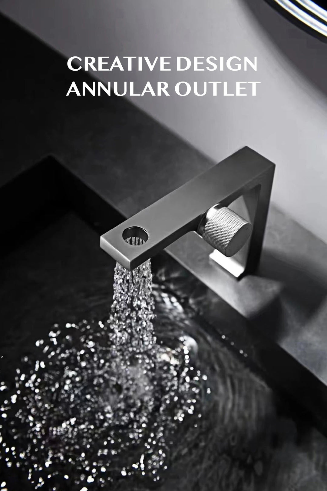 Luxury brass rose gold bathroom faucet with simple design, one hole single handle cold and hot dual control basin Tap