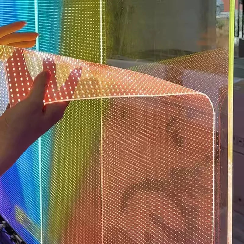 Flexible LED Screen Transparent Film Screen LED Advertising Display Transparent LED Video Wall