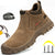 Slip on Mens Boots Comfortable Work Shoes Safety Shoes With Steel Toe Cap Anti-smash Sneakers Puncture-Proof Indestructible Shoes H-1