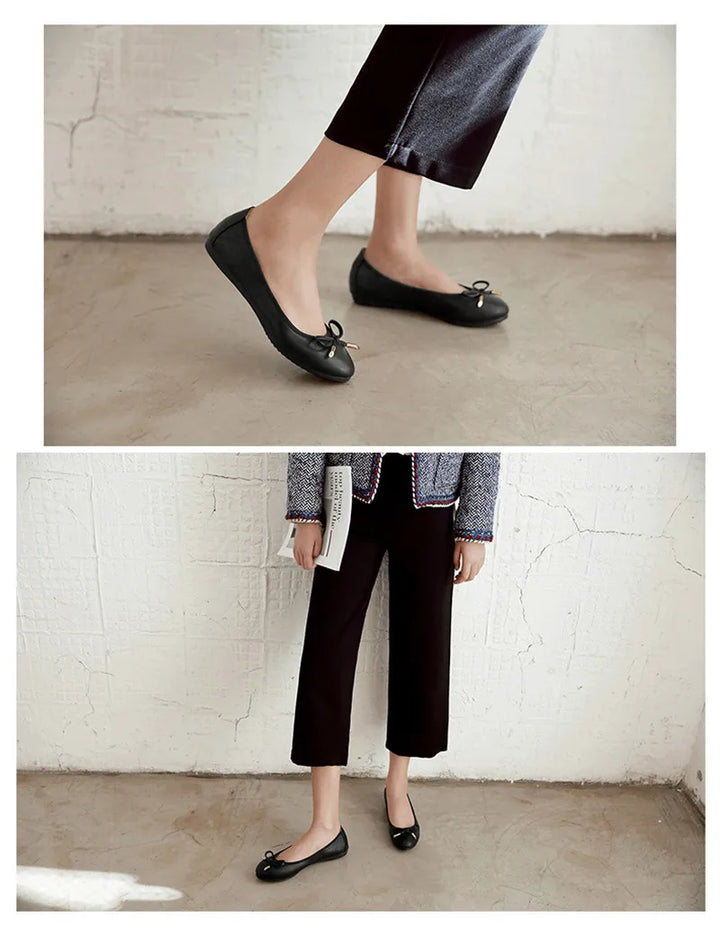 Ladies Loafers Shoes Bowtie Flats Patent Leather Loafers Women Round Toe Roll-Up Shoes Woman Bridesmaid Flats Large Size Zapatos