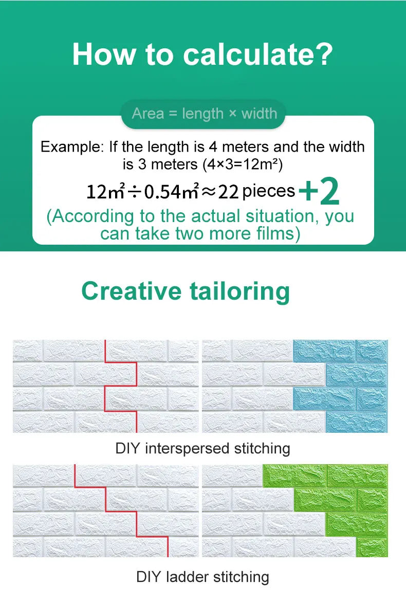 10Pcs Self-Adhesive 3D Wall Sticker DIY Brick Stickers Home Kids Room Kitchen Ceiling Decor No Odor No Pollution Wallpaper 70X77