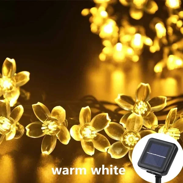 Solar Bee LED String Lights Outdoor Holiday Party Lighting Night Lamp for Garden