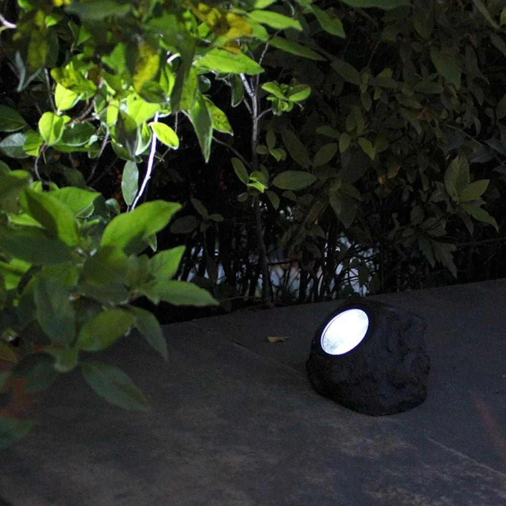 New Solar Outdoor Decorative Atmosphere Stone Light Artificial Stone LED Waterproof Light Suitable for Garden Landscape Road