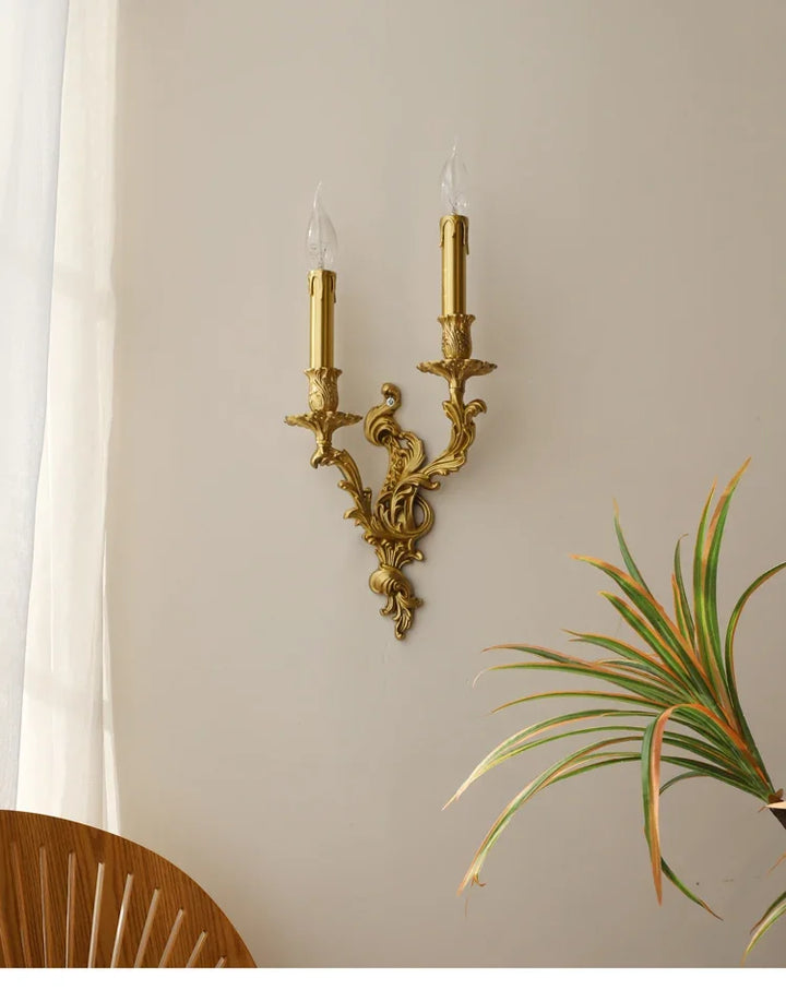 Nordic Copper Wall Lamps Living Dining Room Bedroom Bedsides Lights Corridor Retro Loft Villa Home Decor