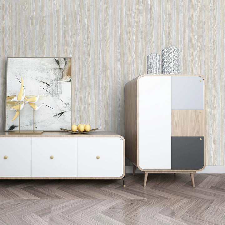 Wood Vinyl Wallpaper Roll Wood Grain Self Adhesive Wallpaper Kitchen Wardrobe Cabinet Furniture Contact Paper Renovation Door