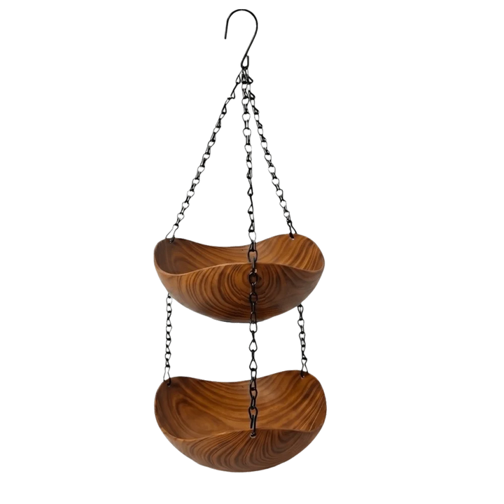 Double Layer Hanging Bird Feeder Feeding Tools Yard Decoration Bird Bath Bowl Bowl-shaped Plastic Hummingbird Water Drinker