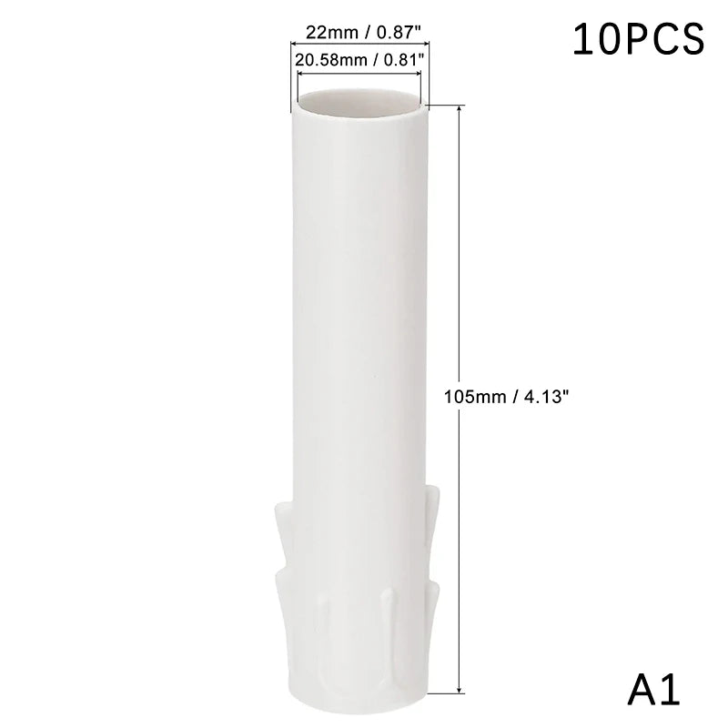 10pcs Candle Light Socket Covers E14 Candle Covers Sleeves Flame Retardant Vintage Style for Hotel Dining Room for Chandelier