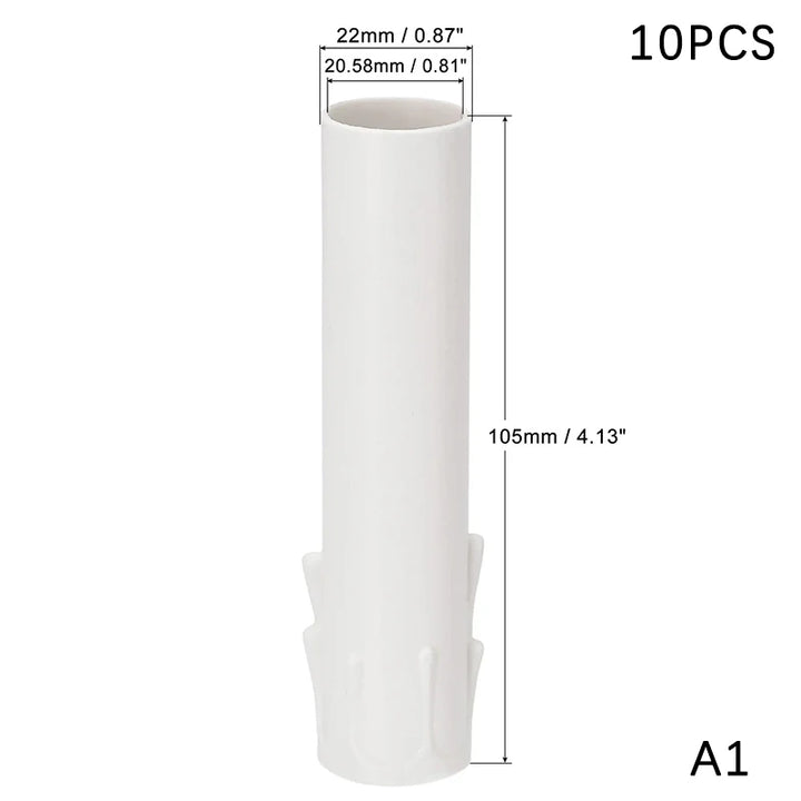 10pcs Candle Light Socket Covers E14 Candle Covers Sleeves Flame Retardant Vintage Style for Hotel Dining Room for Chandelier