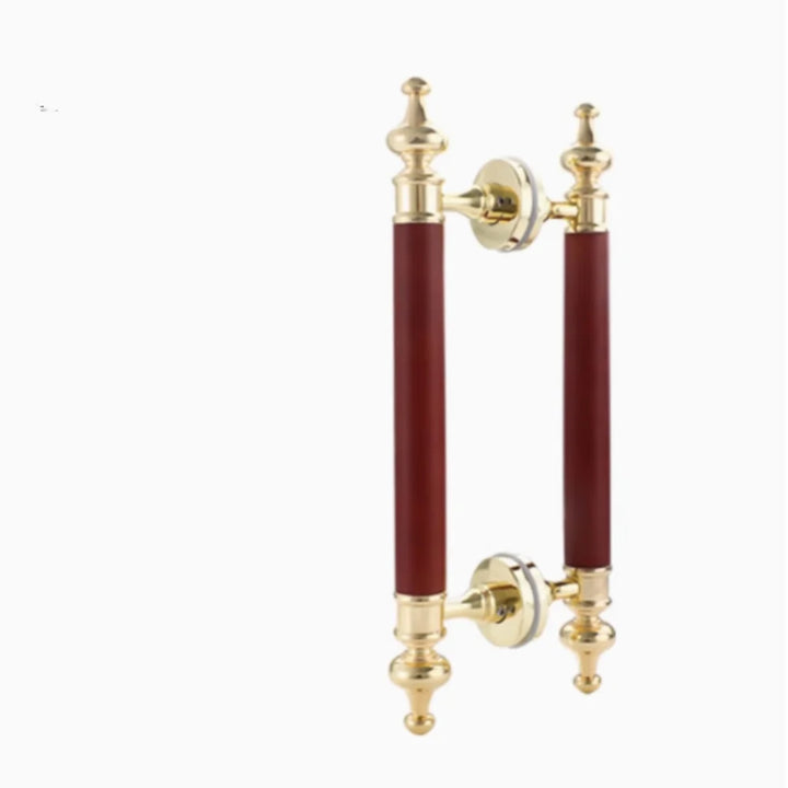 350 460 550 800MM European Retro Black Antique Brass Gold Hotel Home Office Solid Wood Glass Door Double Side Press Large Handle