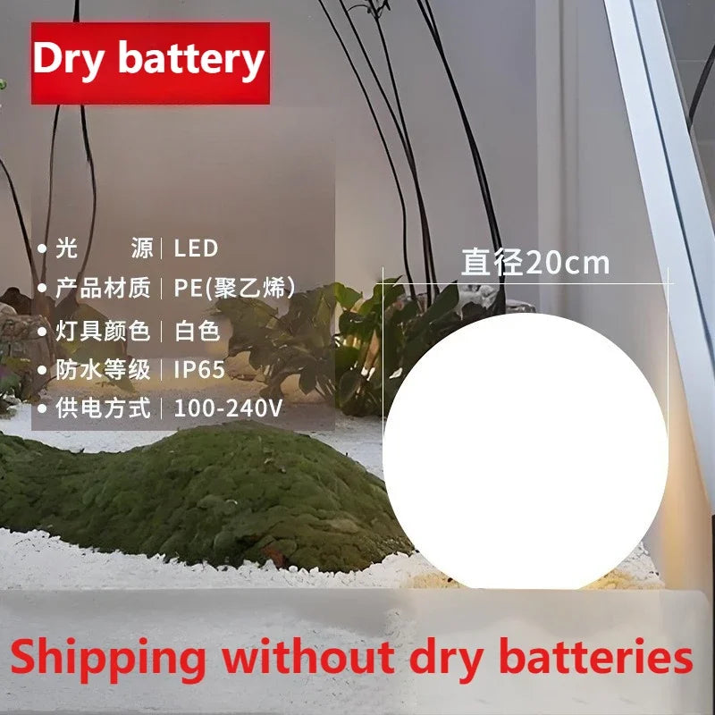Solar LED Ball Light with Remote Control 16 Color & Brightness Adjustable IP65 Waterproof Split Solar Garden Lights for Lawn
