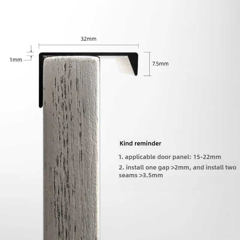 Gold Black Hidden Cabinet Pulls Aluminum Alloy Kitchen Cupboard Handles Drawer Knobs Furniture Handle Bedroom Hardware