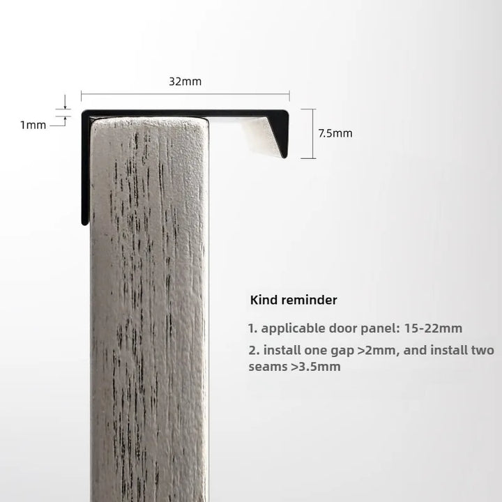 Gold Black Hidden Cabinet Pulls Aluminum Alloy Kitchen Cupboard Handles Drawer Knobs Furniture Handle Bedroom Hardware