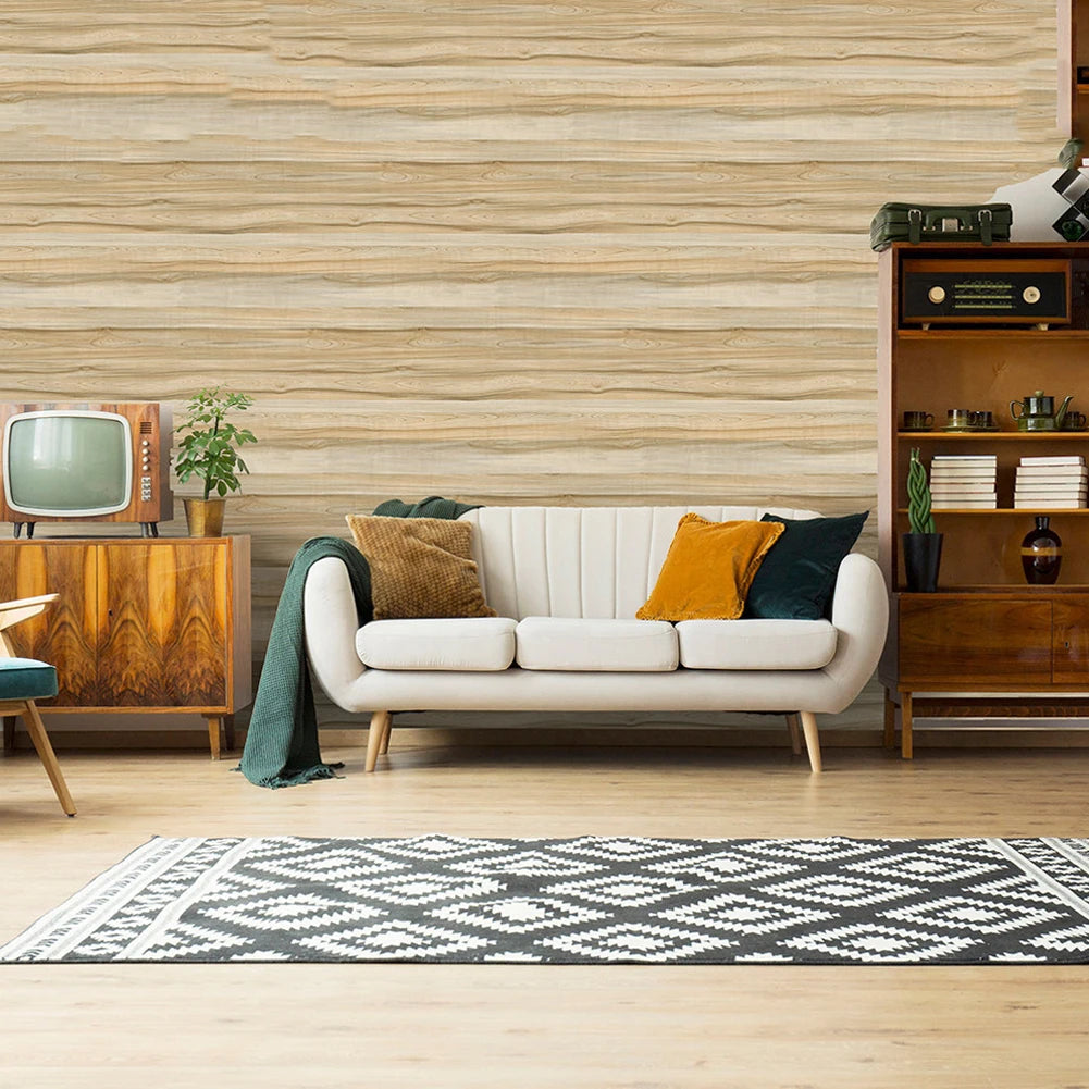 Wood Vinyl Wallpaper Roll Wood Grain Self Adhesive Wallpaper Kitchen Wardrobe Cabinet Furniture Contact Paper Renovation Door