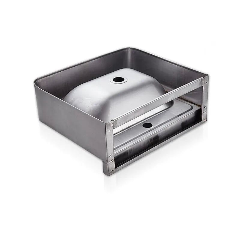 Bathroom wall mounted 304 Stainless steel  sqaure basin with faucet set