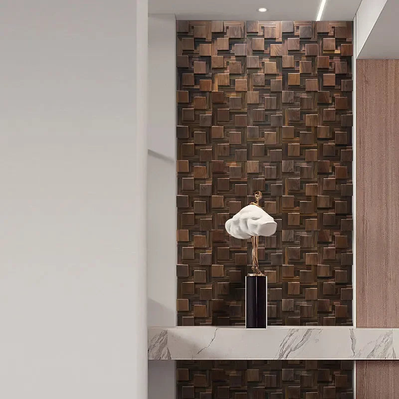 North America imported black walnut log solid wood large square mosaic