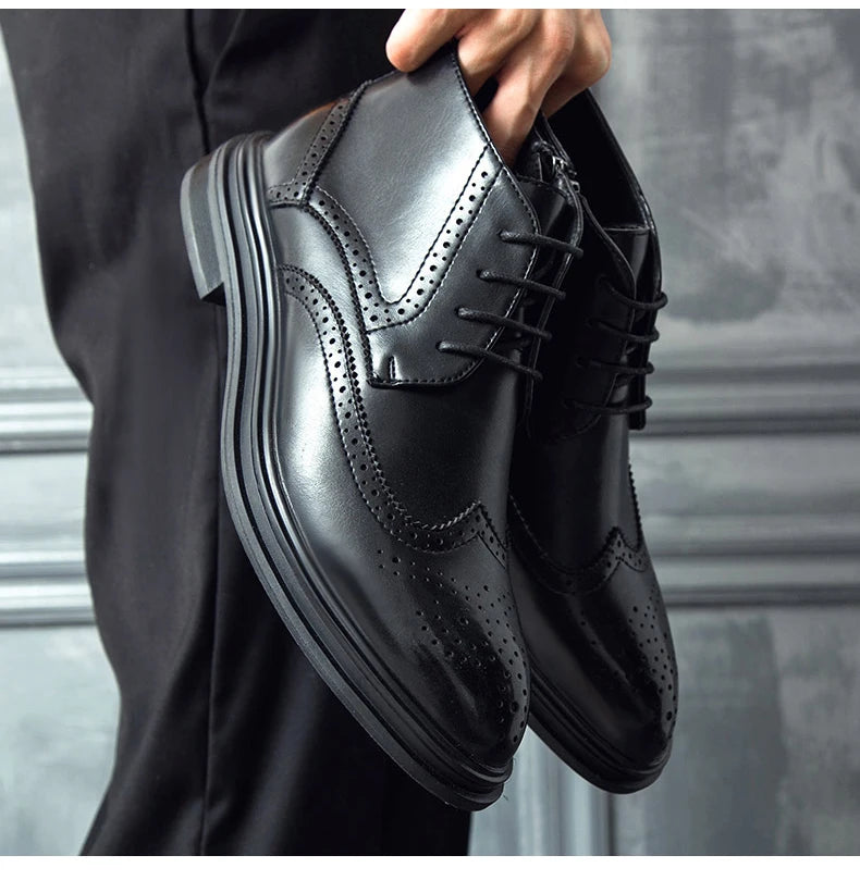 Men Brogues Leather Shoes