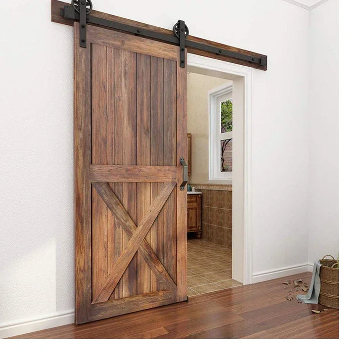 Sliding Barn Door Hardware Hanger Tracks Set, Kitchen Track Kit, Track System, Carbon Steel